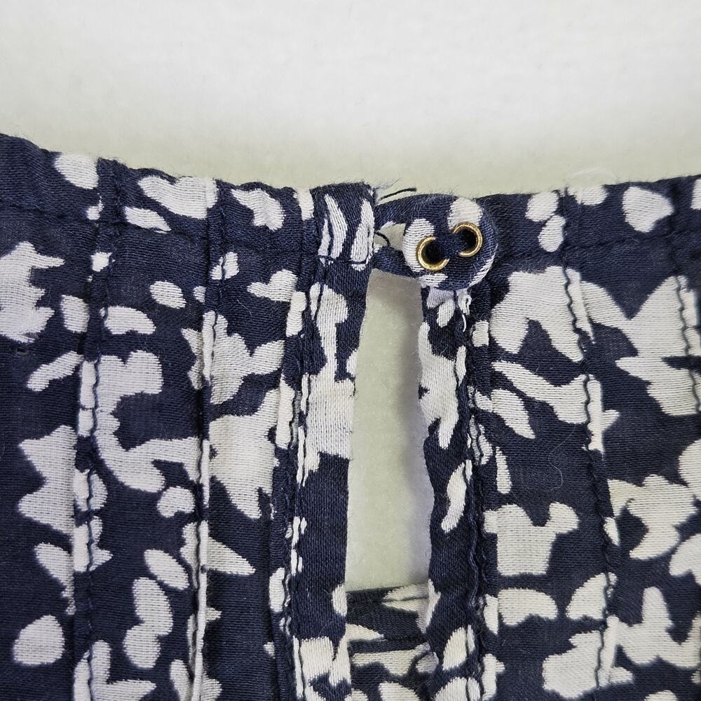 MIRTH Farrar Blouse L Blue Handmade Coastal Cowgirl Cotton Silk Prairie Luxury - Picture 10 of 16